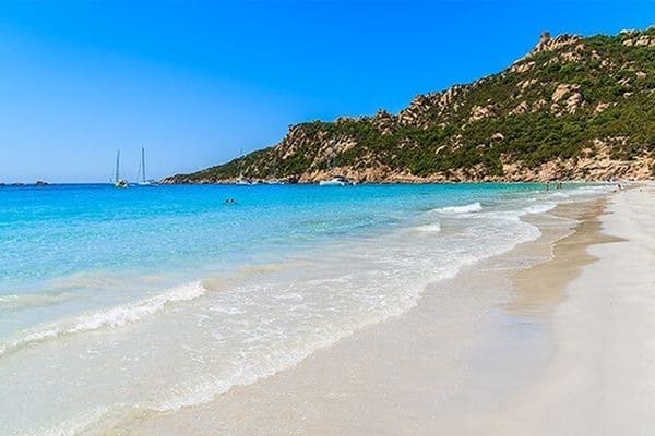 Blick auf den Strand von Roccapina auf Korsika